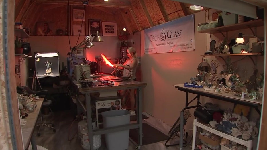 Melanie Cech developed a passion for glass work when she was young