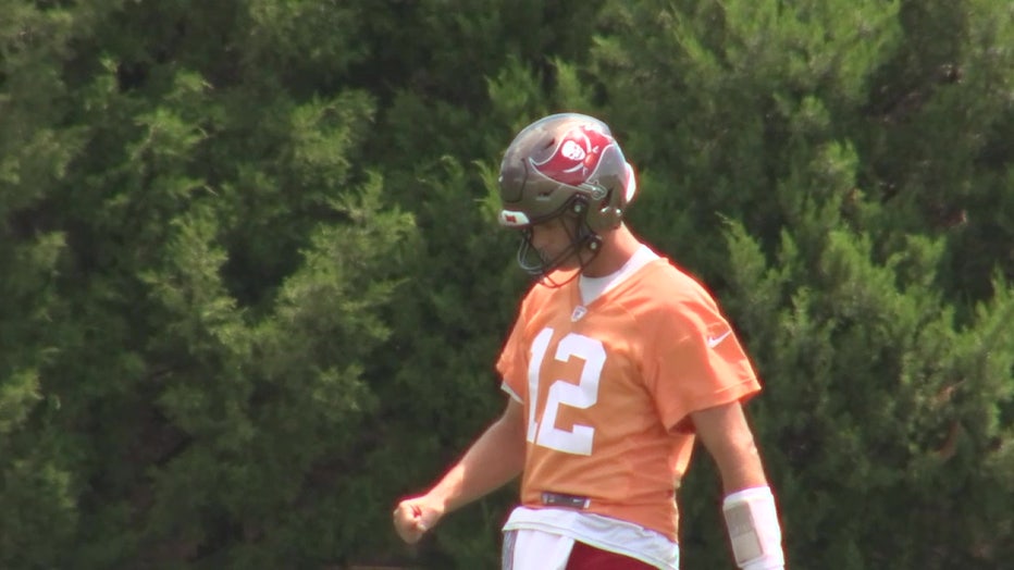 Tom Brady at Bucs camp. 