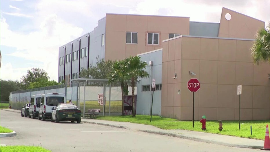 Photo: The 1200 building at Marjory Stoneman Douglas High School in Parkland, Florida, which has been fenced off since the mass shooting on Feb. 14, 2018. Nothing inside has been changed, except for the removal of the victims' bodies and some personal items.