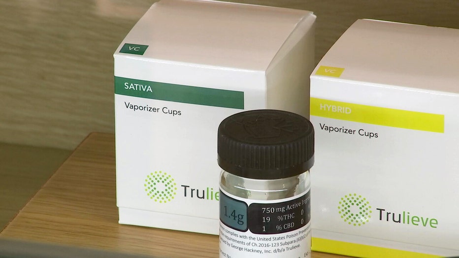 Photo of medical marijuana products sold at Florida dispensary Trulieve