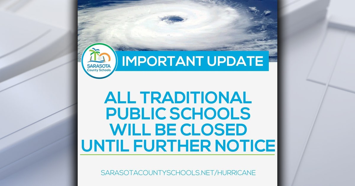 Sarasota County schools closed until further notice FOX 13 Tampa Bay