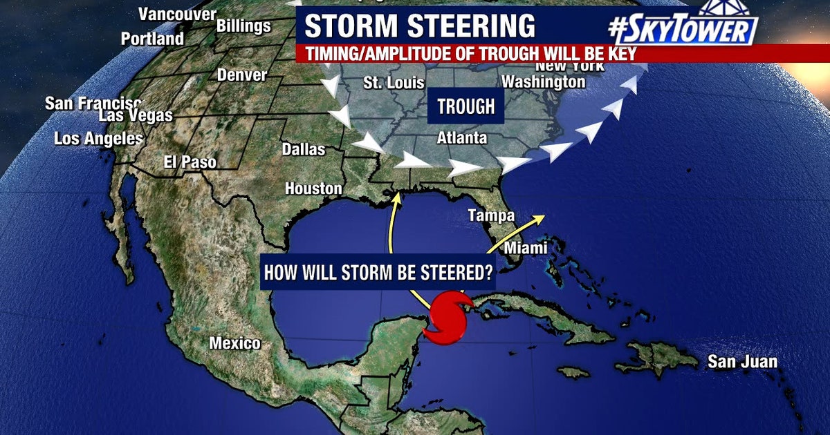 Tropical disturbance likely to enter Gulf of Mexico as a named storm ...