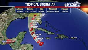 Tropical Storm Ian expected to become major hurricane as it slows down, tracks toward Florida