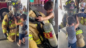 Blind boy 'sees' firefighters for the first time with hands-on visit at Plant City fire station