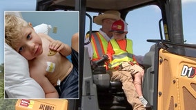 4-year-old cancer patient who loves dirt, big trucks gets dream job as construction worker for the day