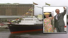Queen Elizabeth sailed into Tampa Bay aboard royal yacht during 1991 visit