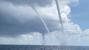 Watch: Not 1 but 4 waterspouts swirl in tandem off Spanish island