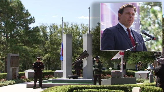 Governor Ron DeSantis commemorates 9/11 in Palm Harbor at Florida’s largest permanent memorial
