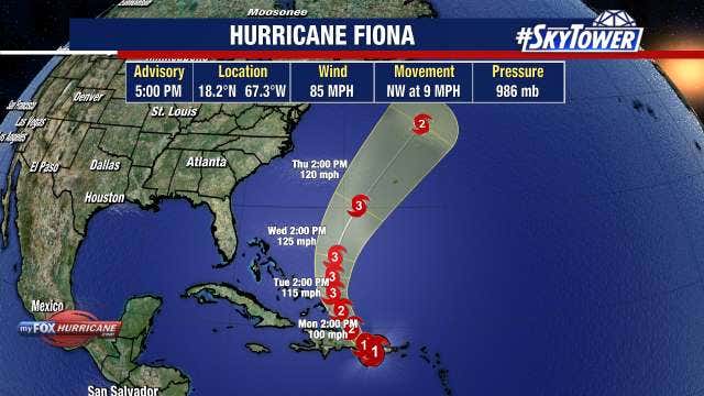 Hurricane Fiona tears through powerless Puerto Rico