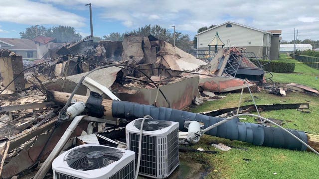 Wauchula apartment catches fire after power pole falls on top of building
