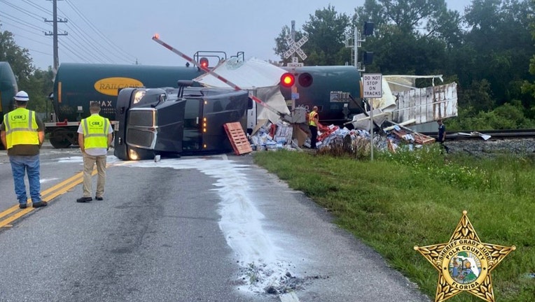 Train Collides With Semi-truck In Lakeland, Spills Pedialyte Along ...