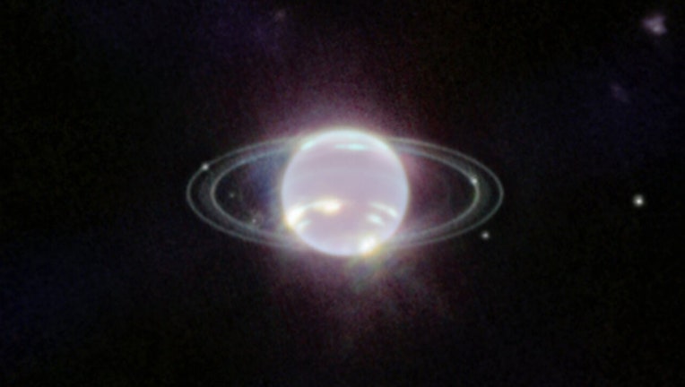 Photo: The James Webb Space Telescope's Near-Infrared Camera image of Neptune, taken on July 12, 2022, brings the planet’s rings into full focus for the first time in more than three decades