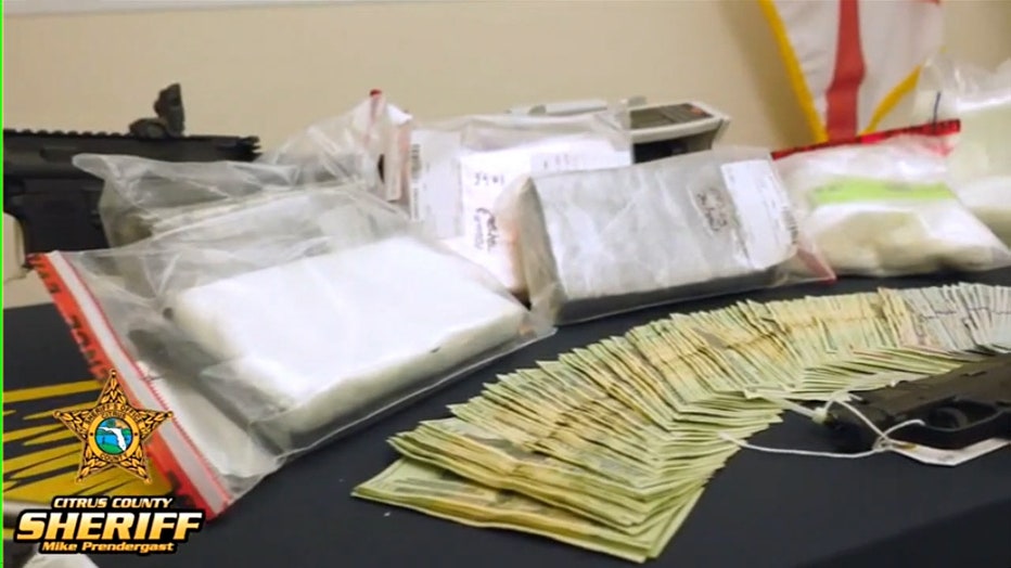 Photo: Cash and drugs from Citrus County operation.