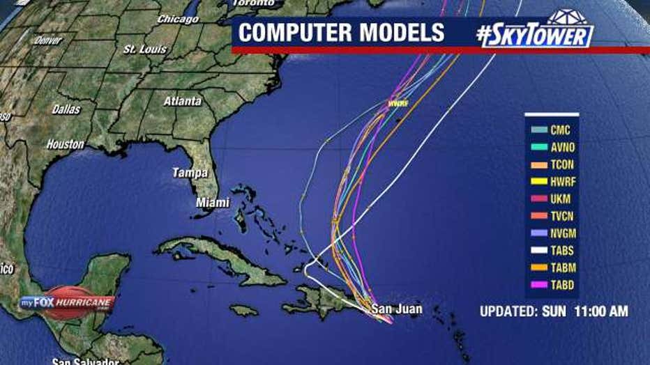 Tropical Storm Fiona gained hurricane strength on Sunday.