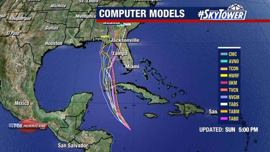 Computer models show Tropical Storm Ian making landfall somewhere in Florida in the coming days.