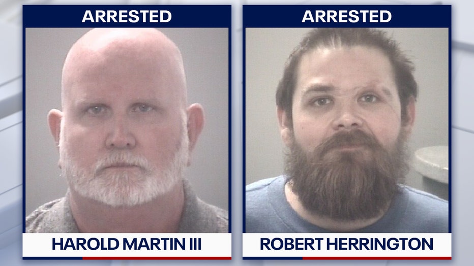 Mugshots for Harold Martin III and Robert Herrington, who are accused in a $708,000 cheating scandal in Pasco County. Courtesy: Pasco County Sheriff's Office. 