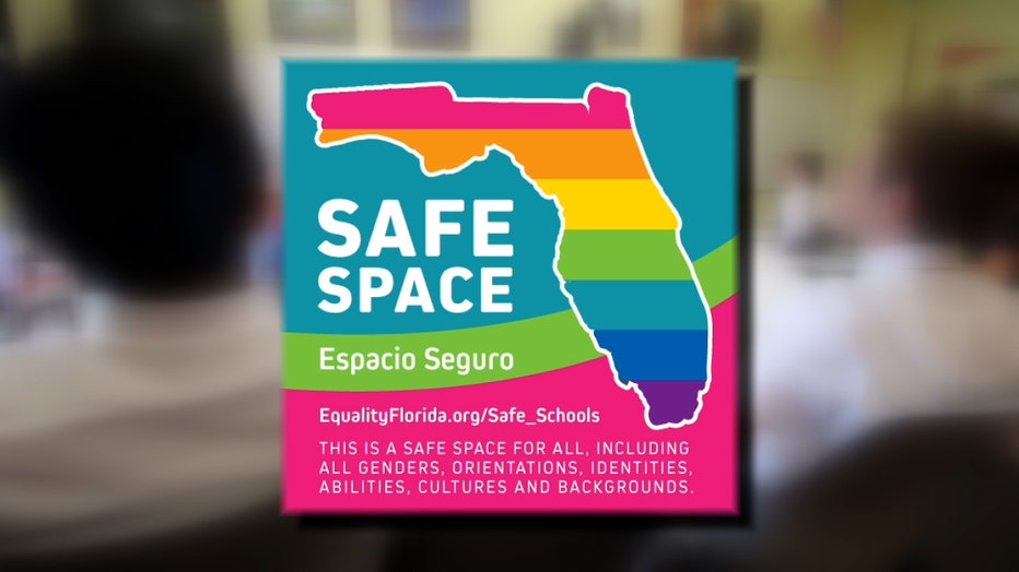 Image shows 'Safe Space' sticker
