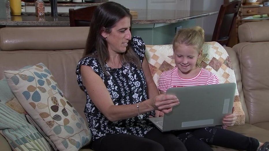 Clark gave Melissa Servetz's daughter a computer to use while she was learning at home during the pandemic. 