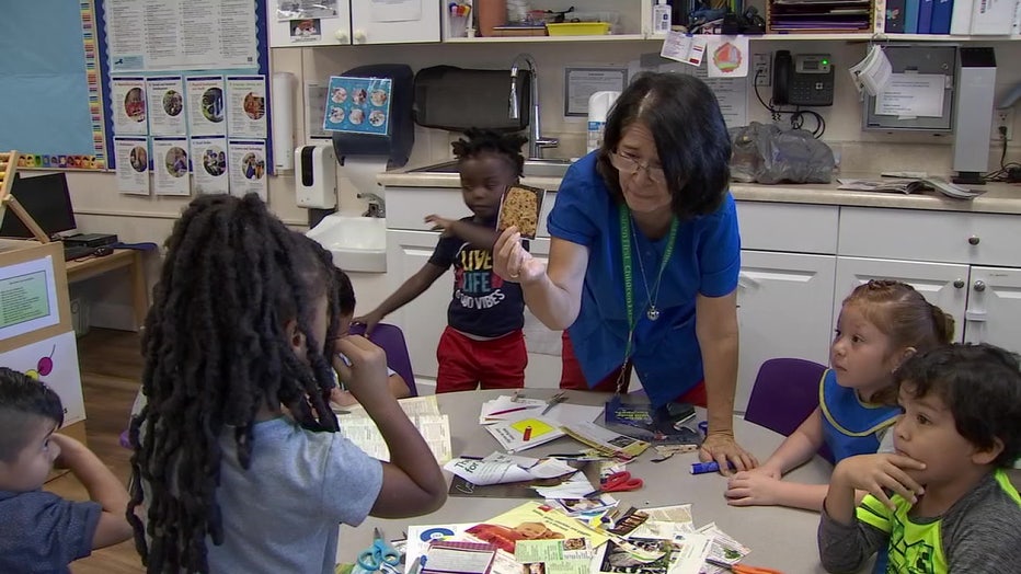 Teacher and students at Headstart.