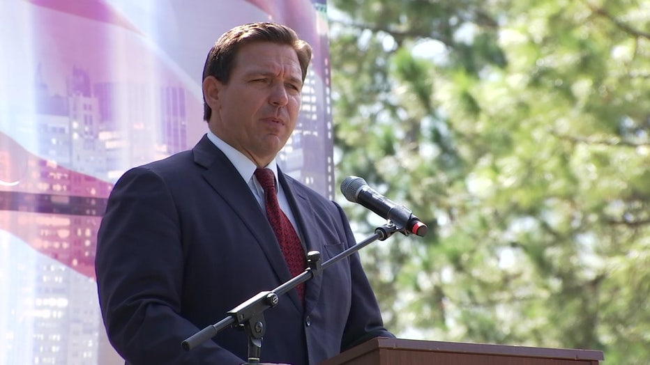 Governor Ron DeSantis marked the 21st anniversary of 9/11 at a ceremony in Clearwater.