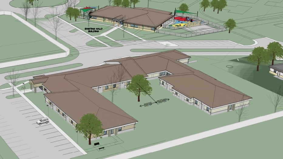 A rendering shows what the $19.5 million expansion project will look like. 