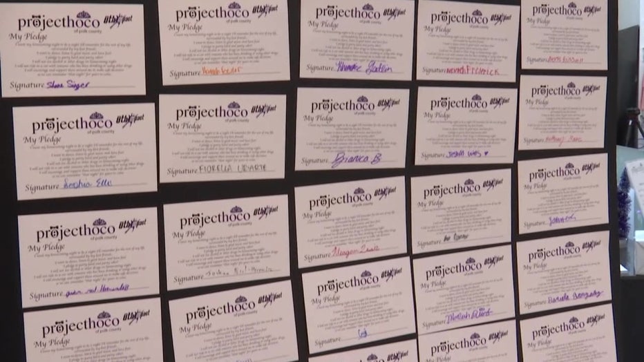 In order to get free formal wear, Polk students must sign a pledge promising not to engage in drugs, alcohol or other risky behavior.