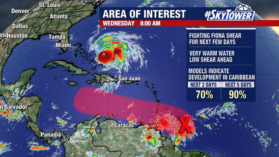 Photo: Invest 98L on the morning of Sept. 21.