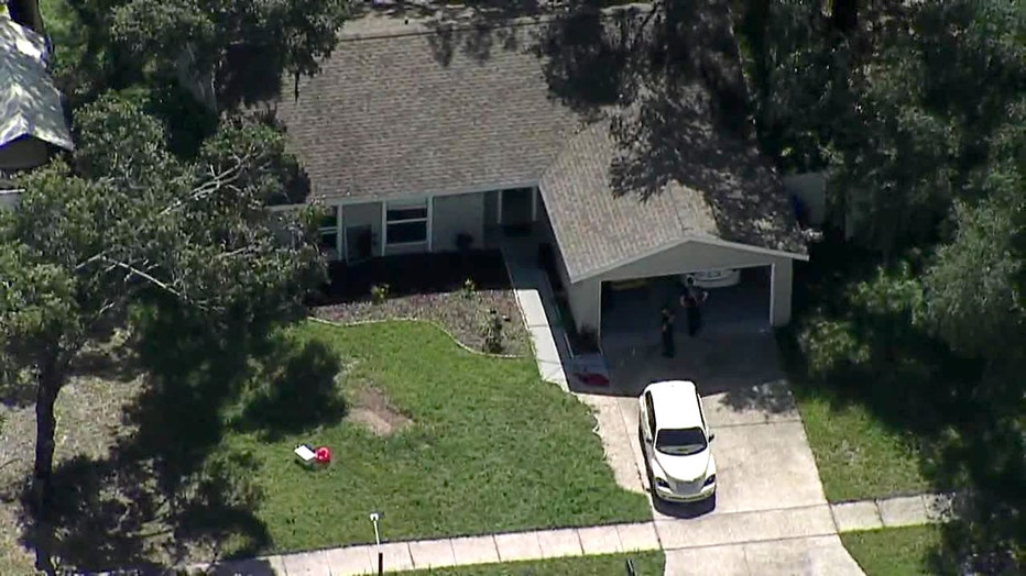 Photo: Aerial view of home where carbon monoxide hazmat took place in a Carrollwood neighborhood.