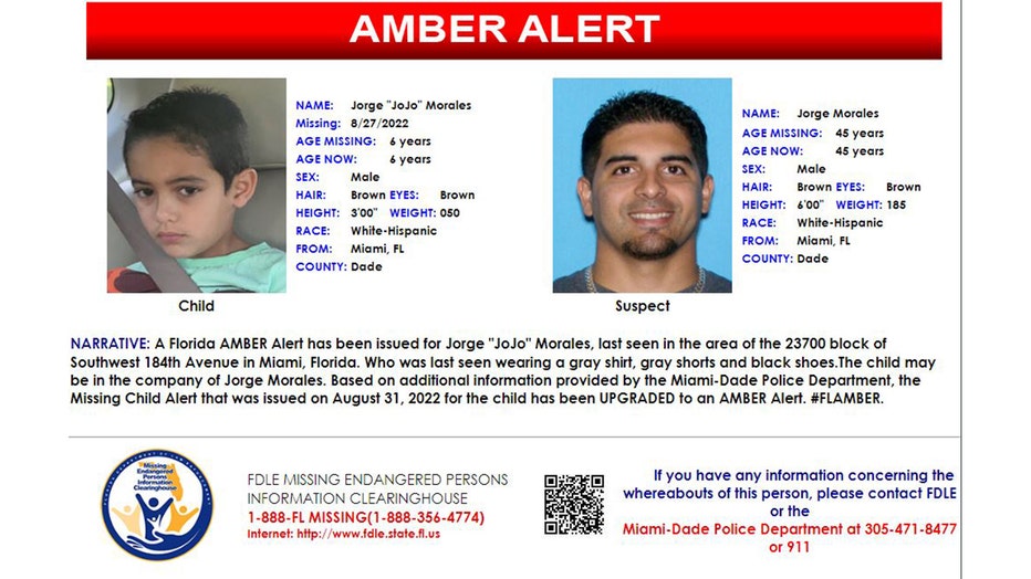 Photo: Amber Alert flyer for Jorge 'JoJo' Morales