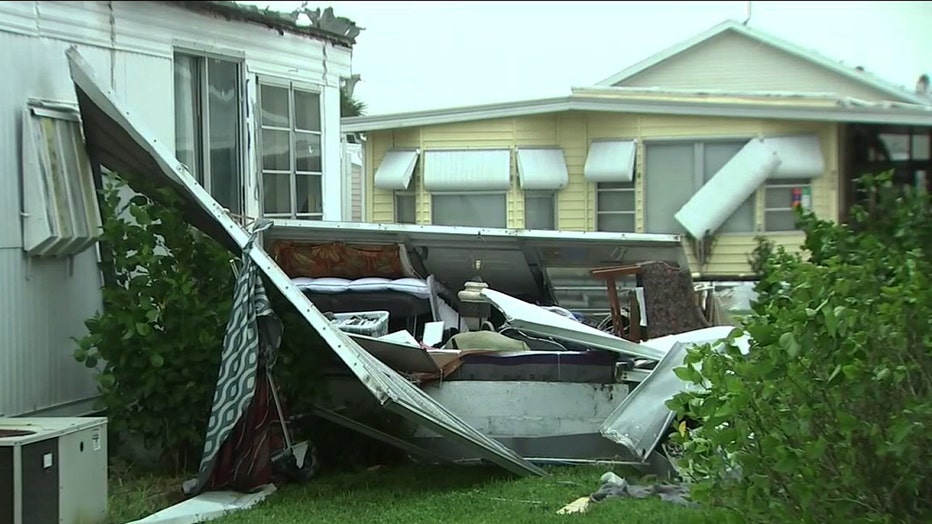 Mobile home parks in Venice, Florida suffered severe damage during Hurricane Ian