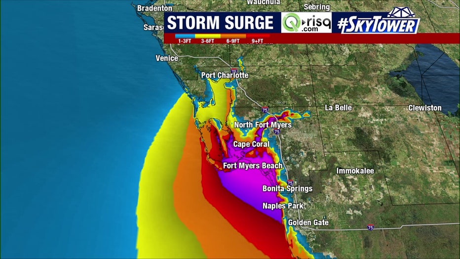 Photo: Hurricane Ian storm surge projections