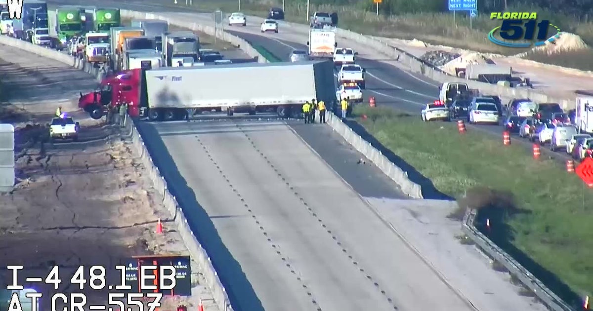 I-4 reopens in Polk County after jackknifed semi blocked eastbound ...