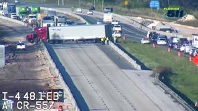 I-4 reopens in Polk County after jackknifed semi blocked eastbound lanes for hours during morning commute