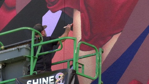 Artists from across the world paint in SHINE St. Petersburg Mural Festival