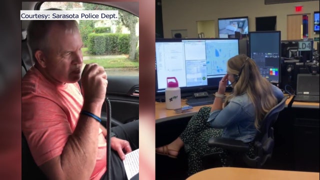 Sarasota County dispatcher gets special farewell from father who serves as police officer