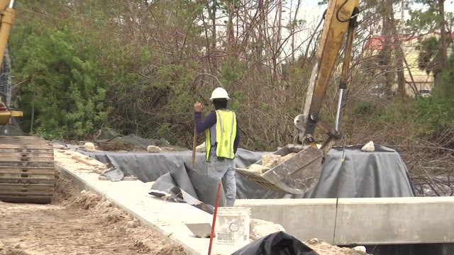 North Port works to fix eroded water control structures to help make them stronger before future storms