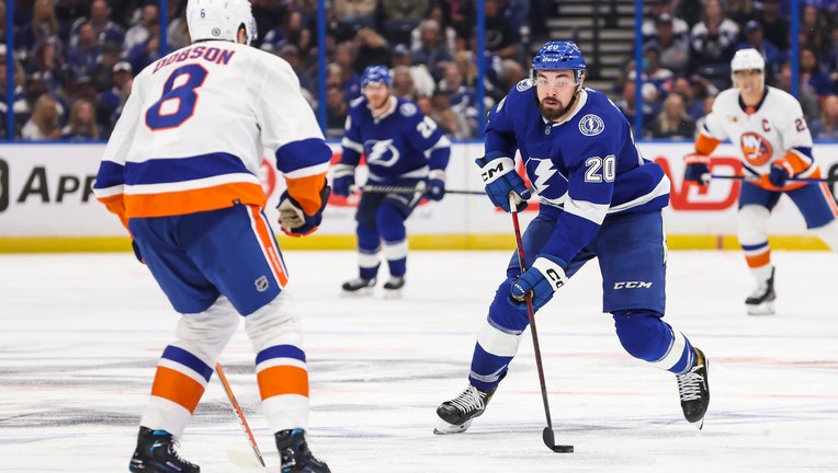 <> at Amalie Arena on October 22, 2022 in Tampa, Florida.