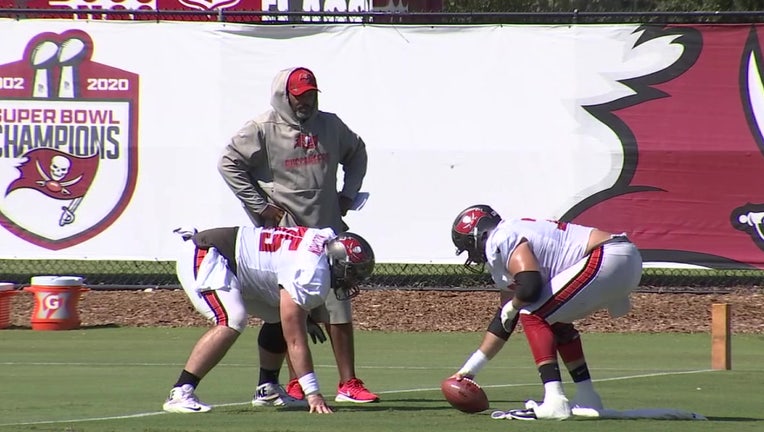 Buccaneers practice.