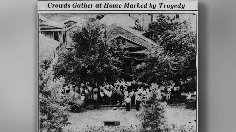 A crowd shouting 'get him' and 'kill him' gathered outside of the Licata home as news of the murders spread throughout Ybor City.