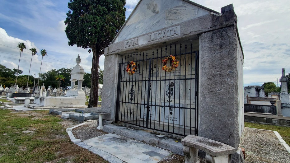 The Licata family mausoleum.