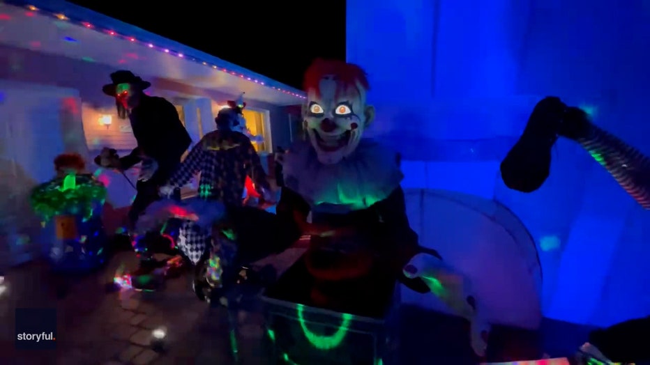 Spooky clown that appears to be a giant form of the jack-in-the-box toy.