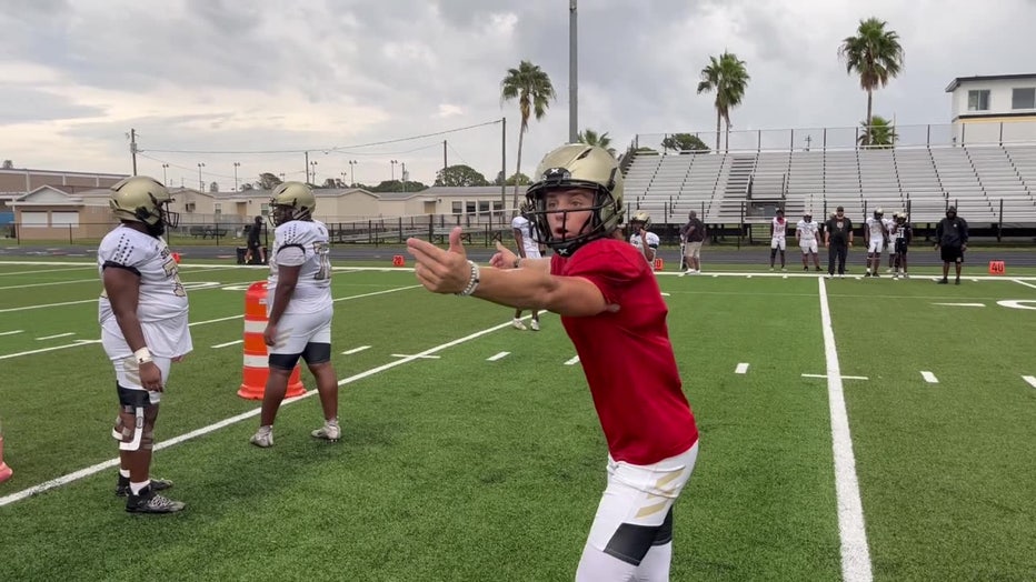 Lakewood High School football practice