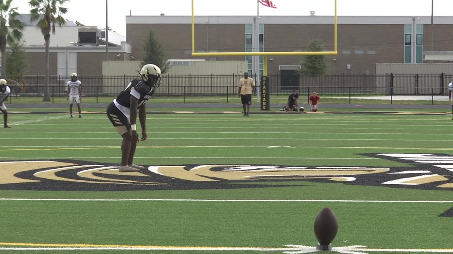 Lakewood High School football practice