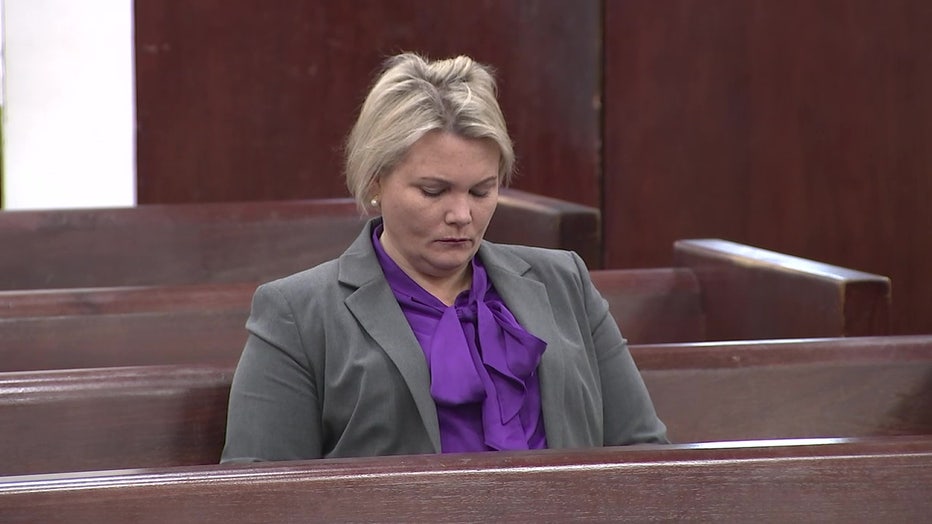 Suzy Lopez sits inside a Hillsborough County courtroom. 