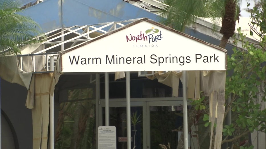 The historical buildings at Warm Mineral Springs Park have been condemned after Hurricane Ian. 