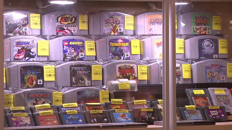 Old video game cartridges