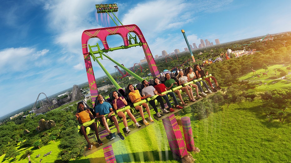 Photo: Concept art for Busch Gardens Tampa Bay's new "Serengeti Fly" swing ride.
