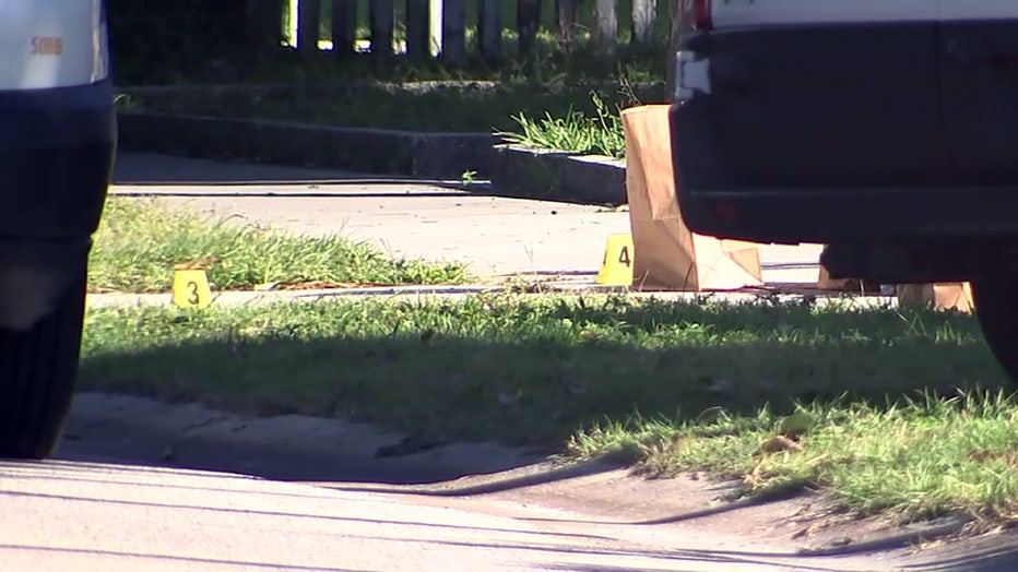 Photo of shooting crime scene in Clearwater Beach.