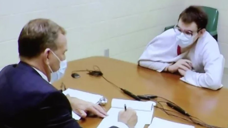 Photo shows neurophyschologist's jailhouse interview with Parkland school shooter Nikolas Cruz.