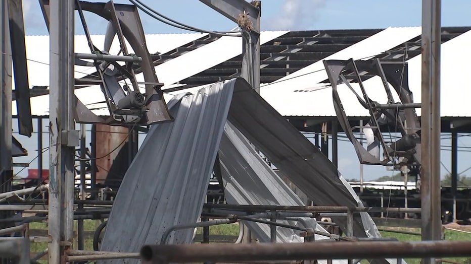Hurricane Ian caused severe damage to structures at Dakin Dairy Farm